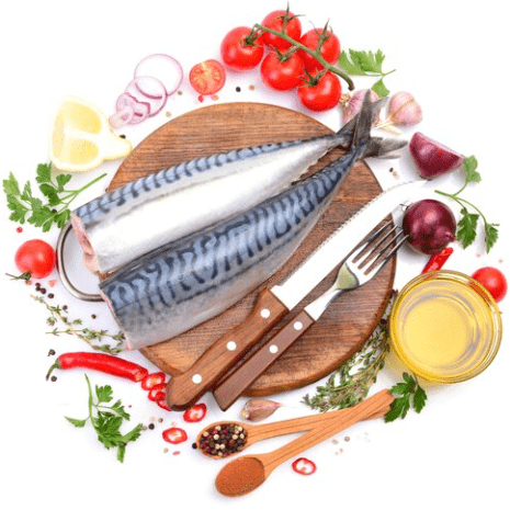 sliced fish